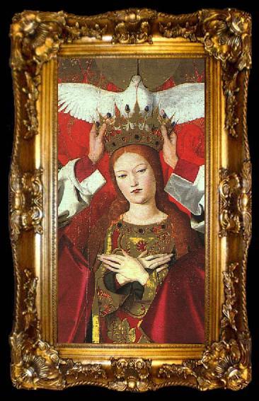 framed  CHARONTON, Enguerrand The Coronation of the Virgin, detail: the Virgin jkh, ta009-2